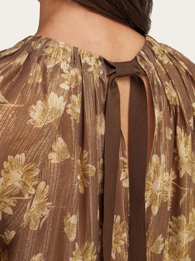 Blouse en soie et lamé Gallery image 5