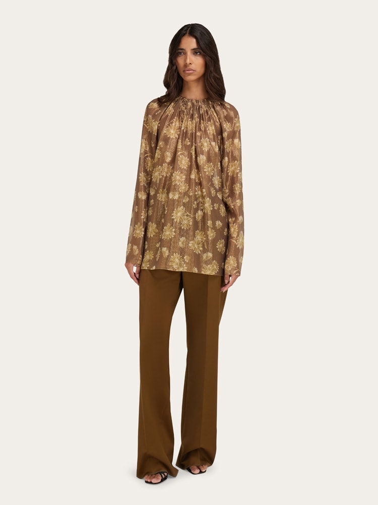 Blouse en soie et lamé Gallery image 7