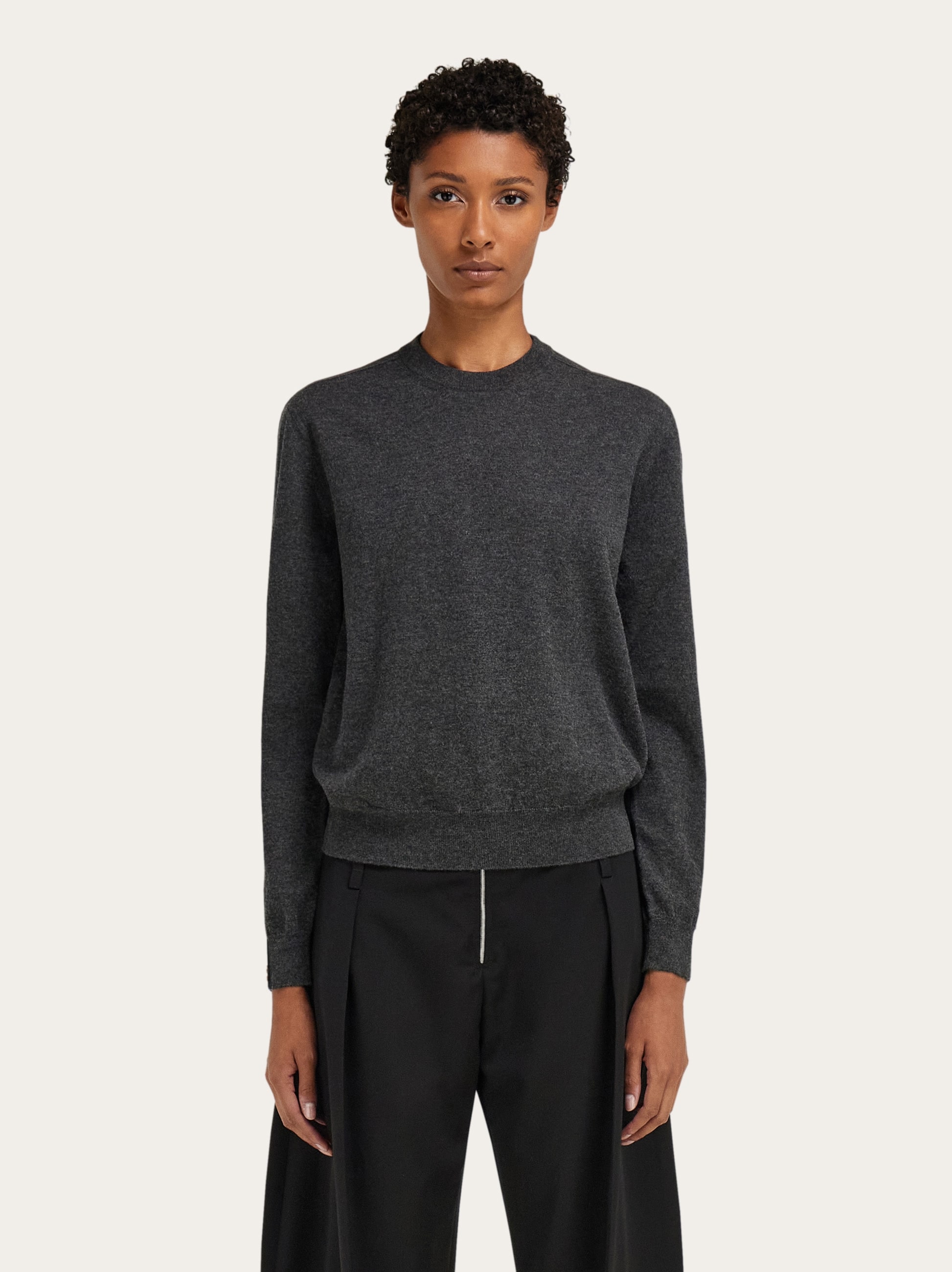 Long sleeve knitted top with ribbon detail - Women | Ferragamo