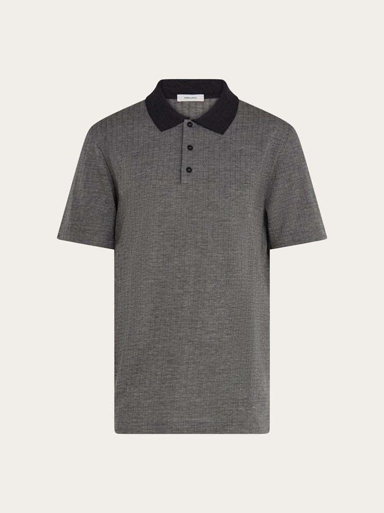 Wool and cotton polo shirt Gallery image 1