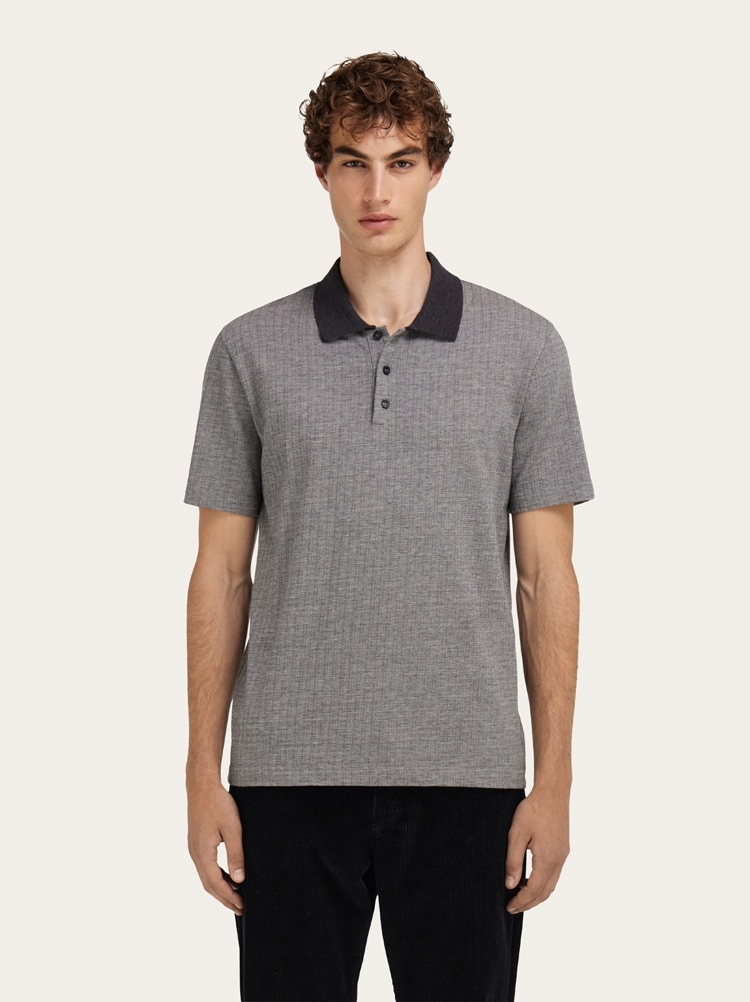 Wool and cotton polo shirt Gallery image 2
