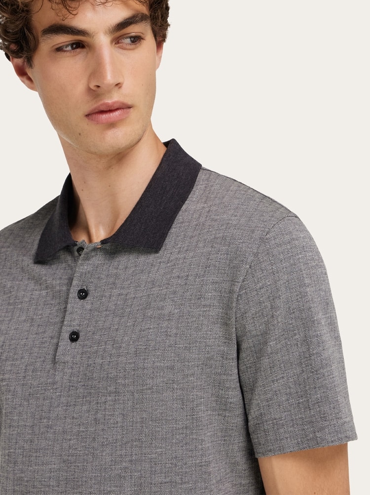 Wool and cotton polo shirt Gallery image 4