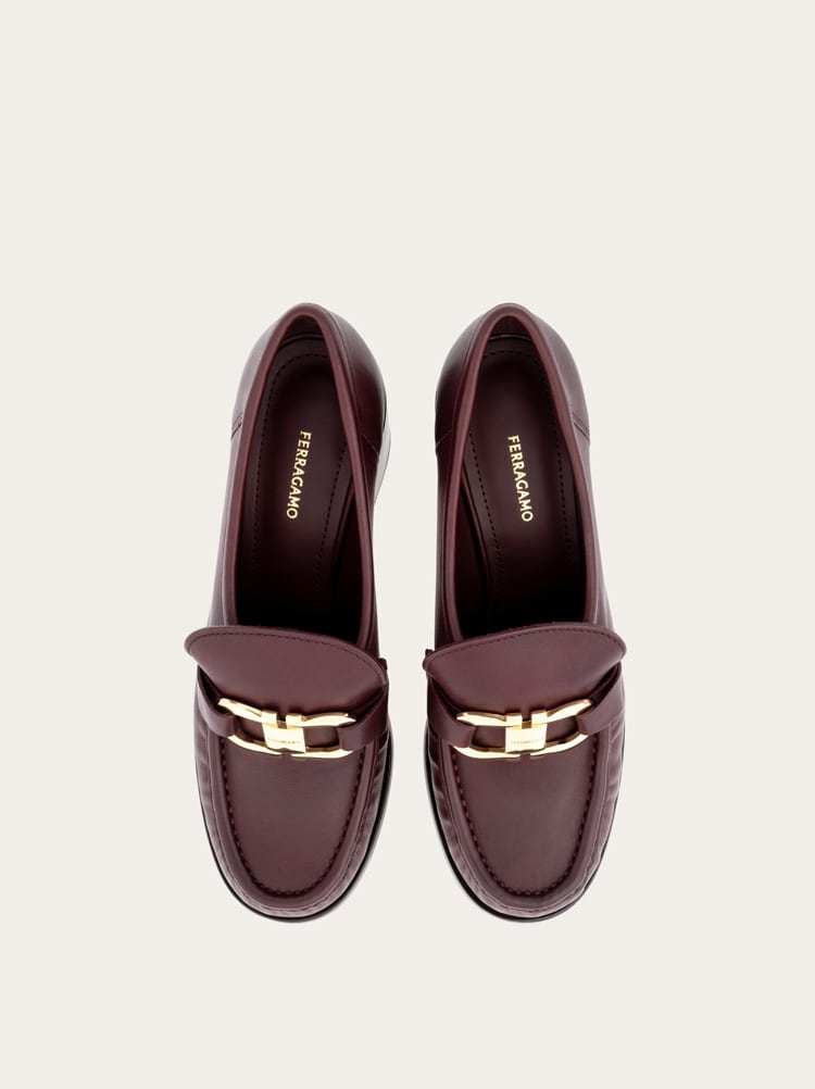 Block heel loafer with Gancini ornament Gallery image 3