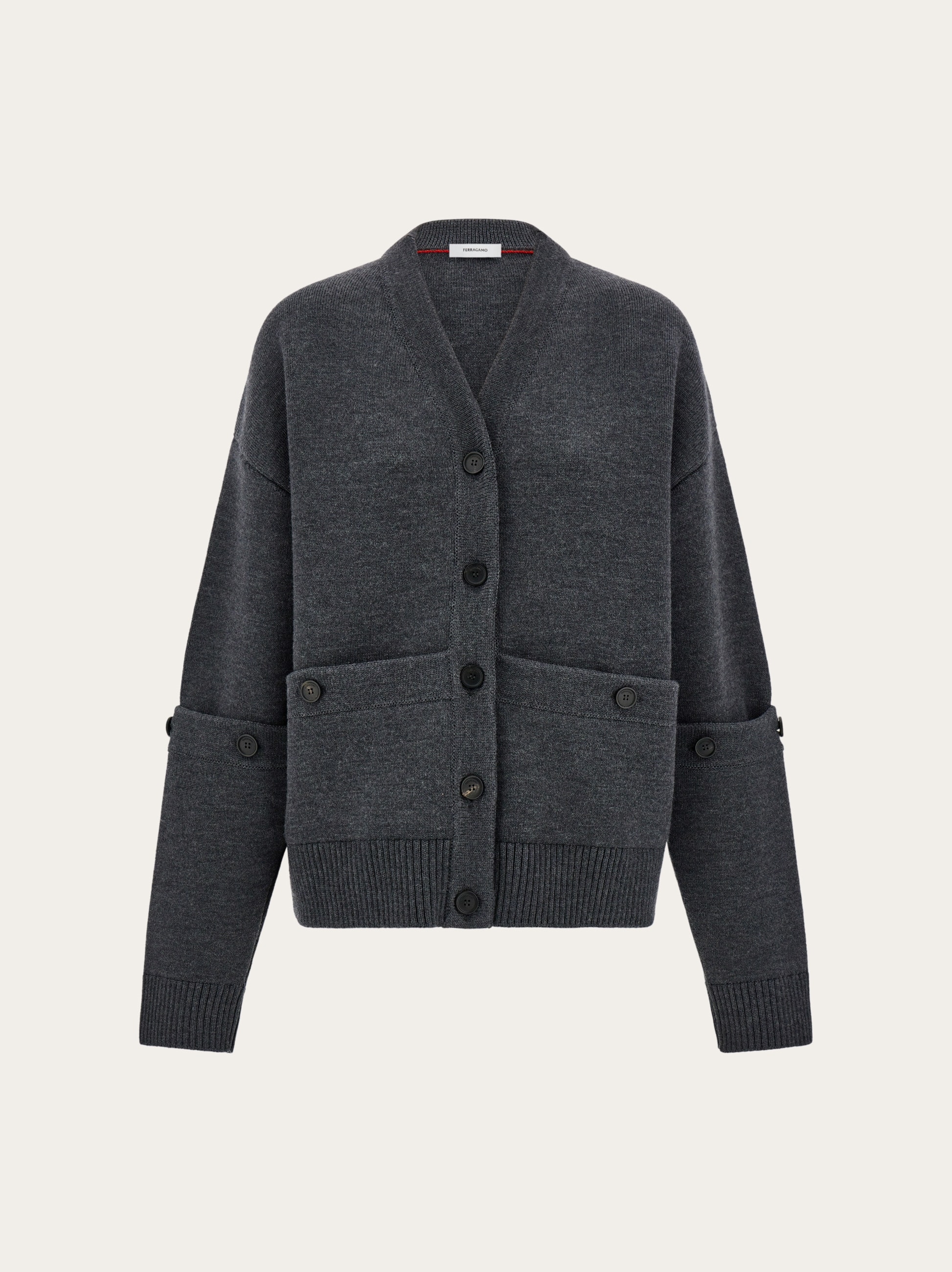 美品 Salvatore Ferragamo 長袖 ウール ニット カーディガン ウール カーディガン - ウィメンズ | Ferragamo