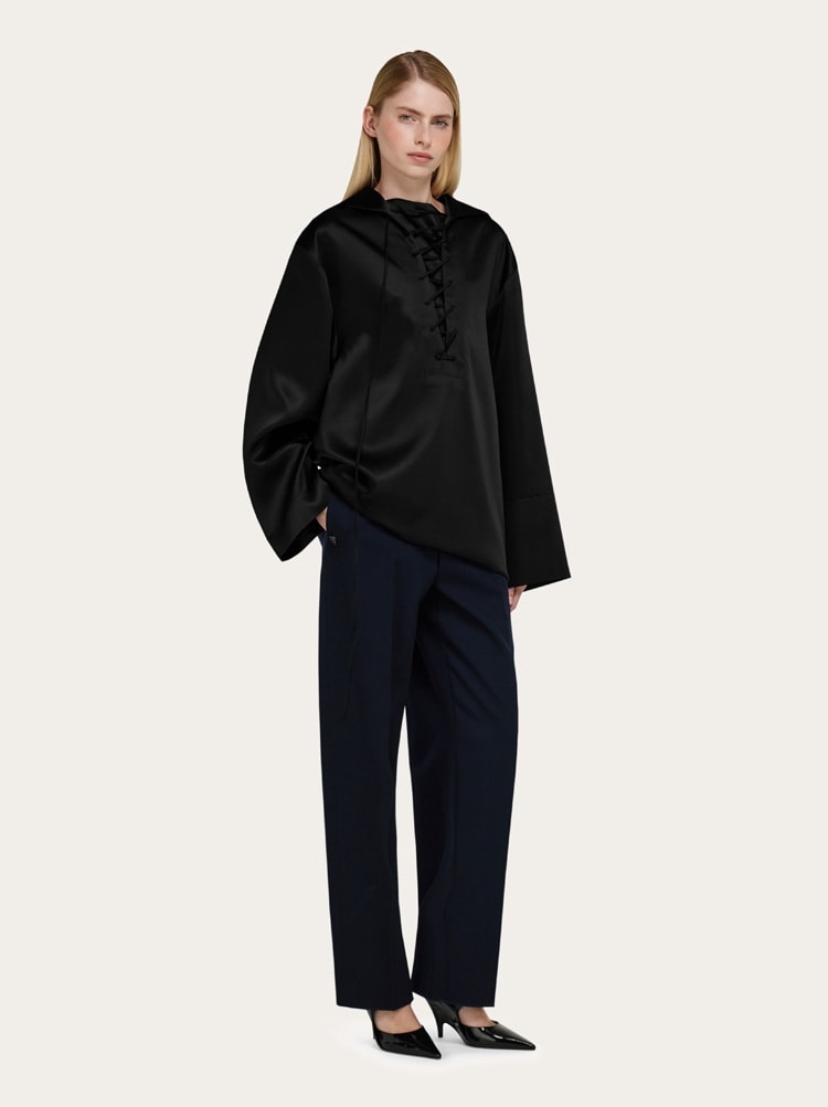 Tailored wool trouser with button detail Gallery image 6