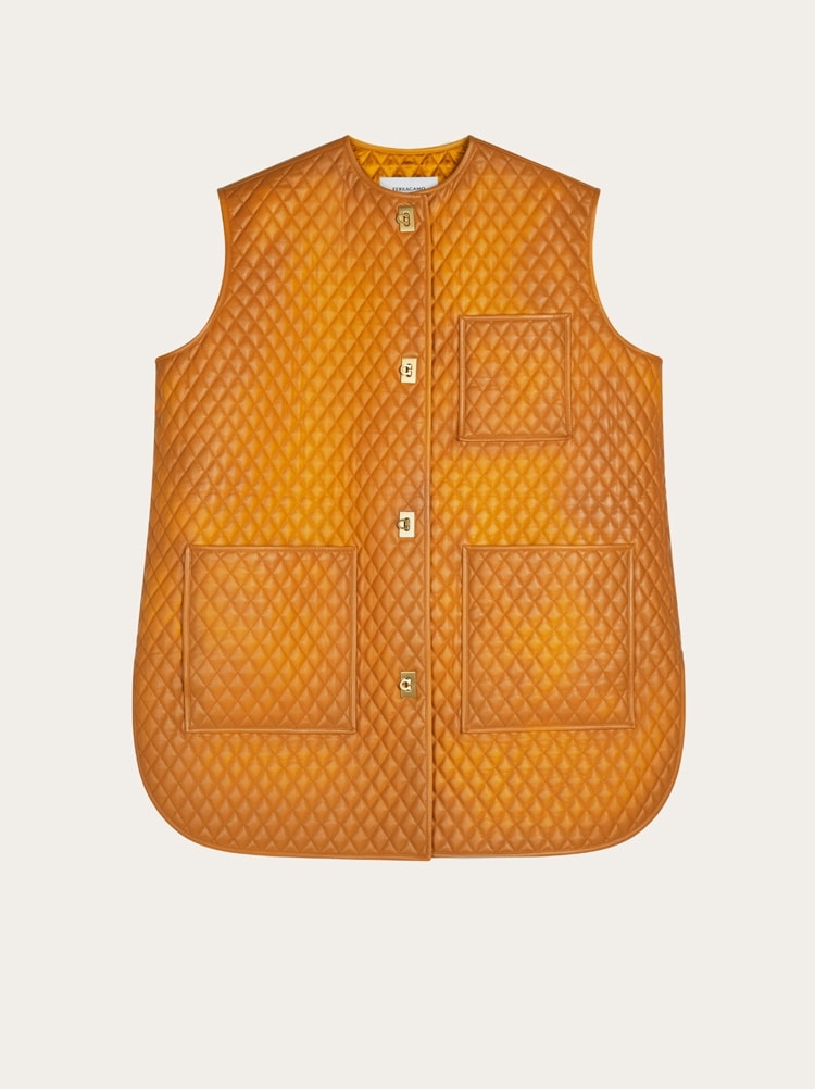 Gilet in nappa trapuntata Gallery image 1