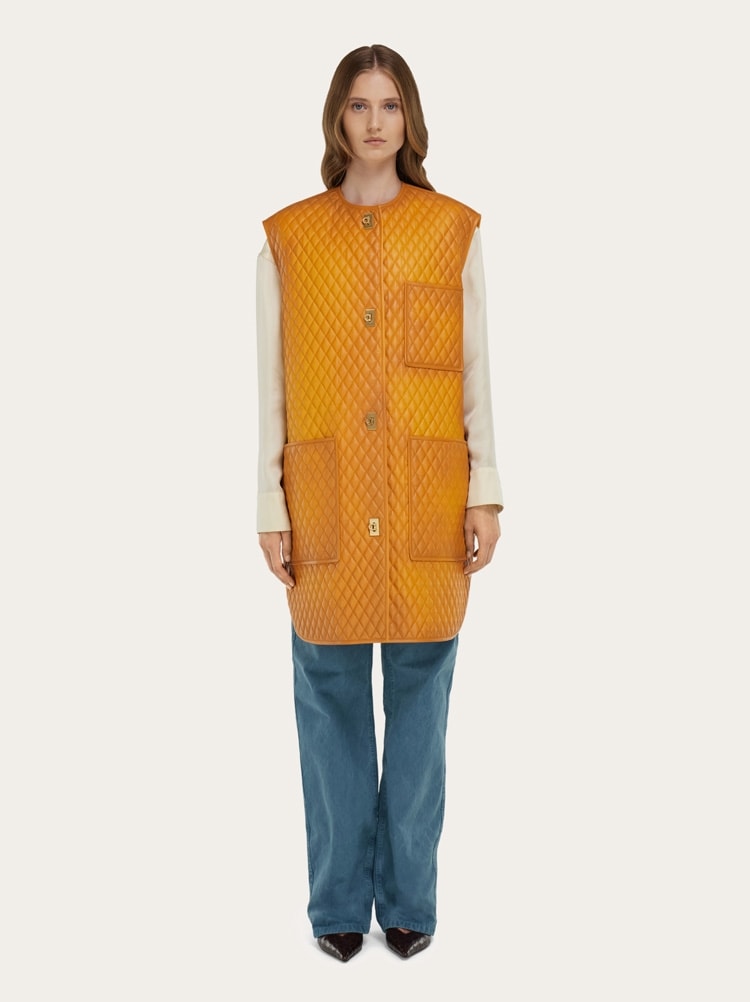 Gilet in nappa trapuntata Gallery image 2