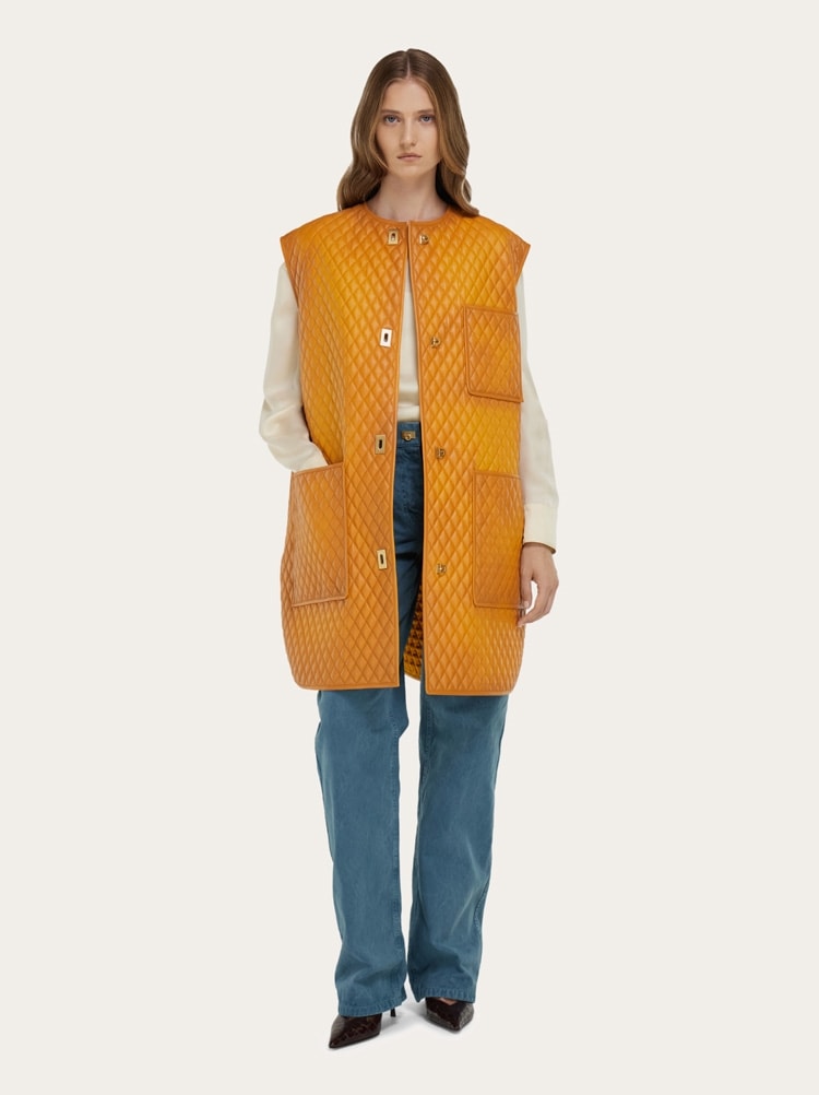 Gilet in nappa trapuntata Gallery image 6