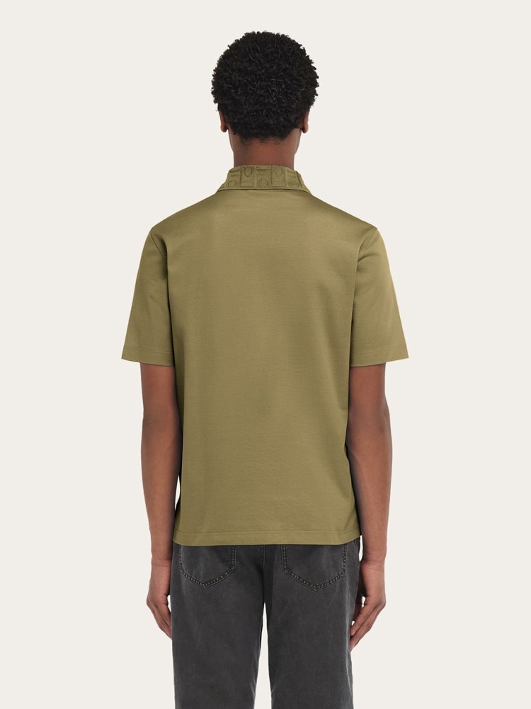 Short-sleeved polo shirt with pocket detail Gallery image 3