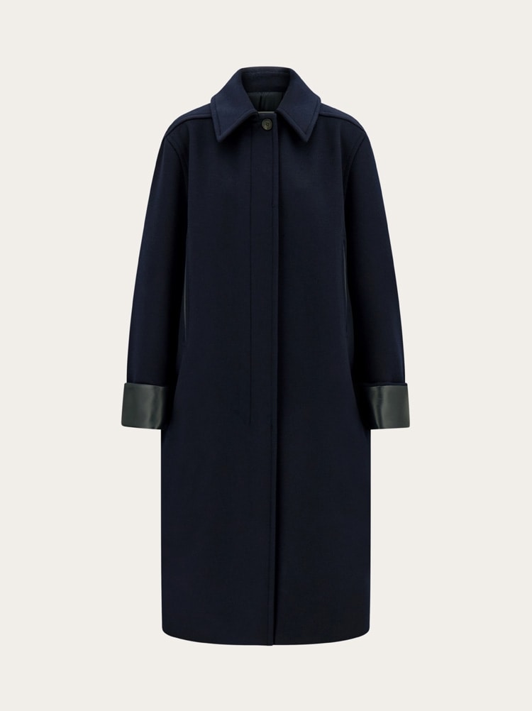 Single breasted wool and cashmere coat Gallery image 1