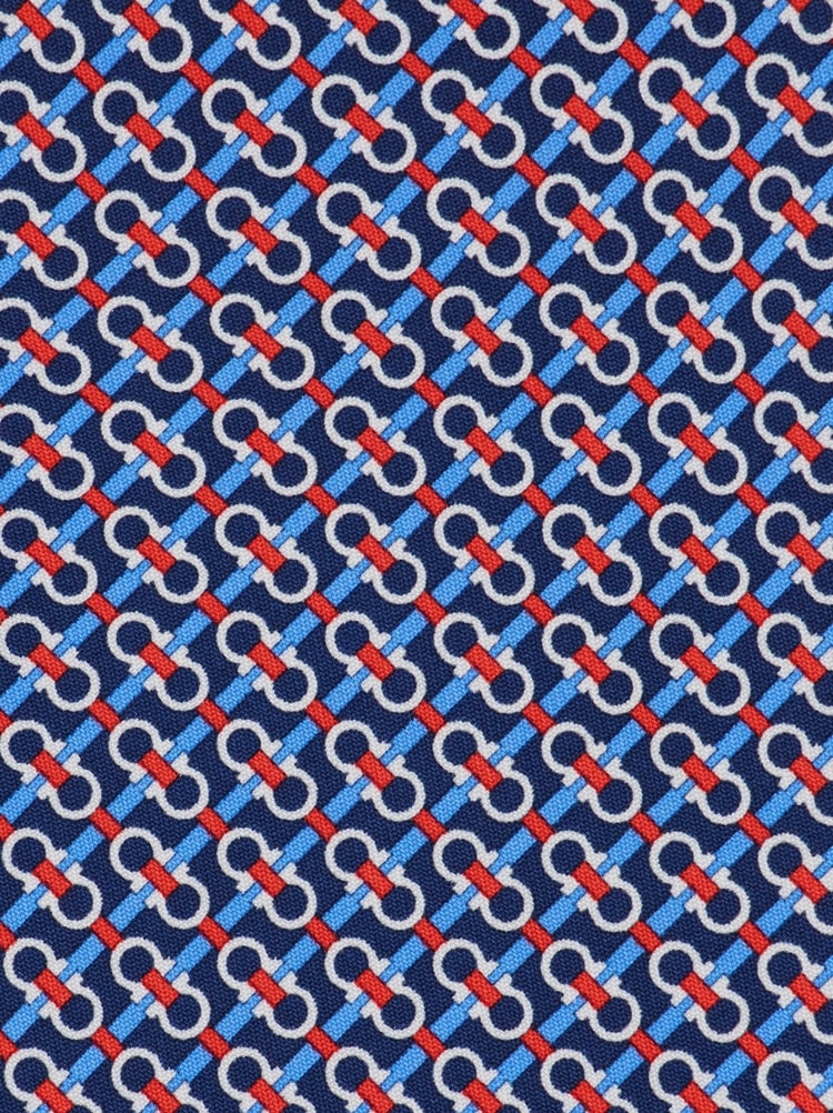 Gancini print silk tie Gallery image 2