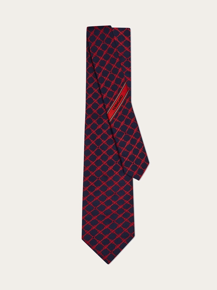 Gancini jacquard tie Gallery image 3