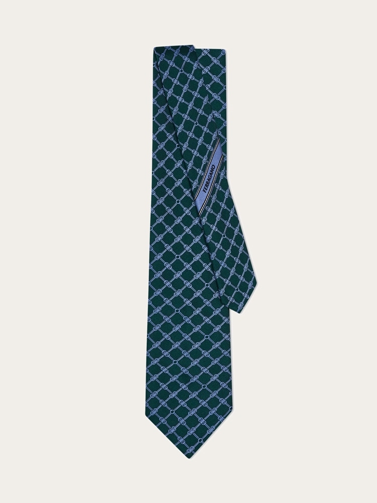 Gancini jacquard tie Gallery image 3
