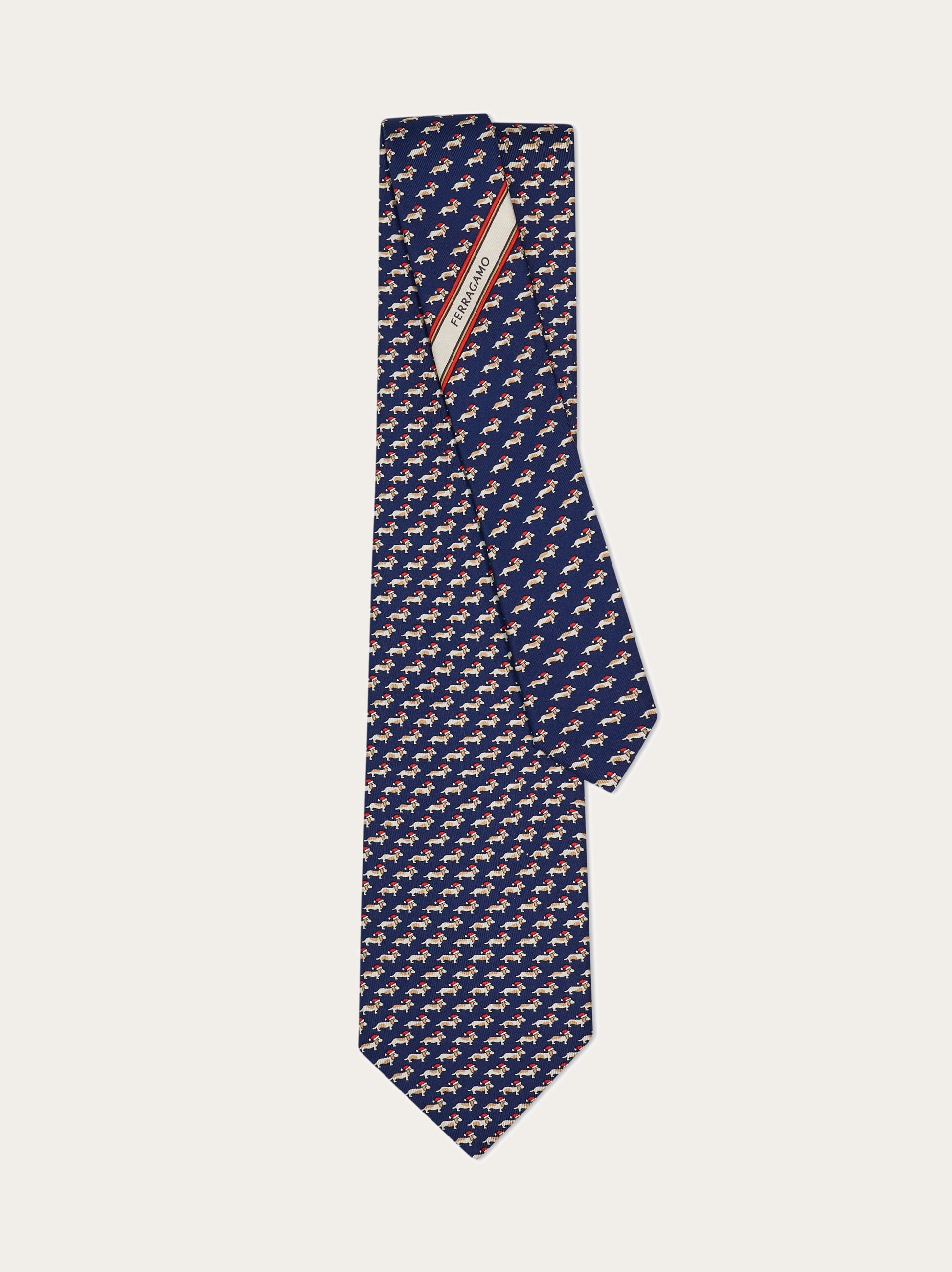 Dachshund print silk tie - Men | Ferragamo