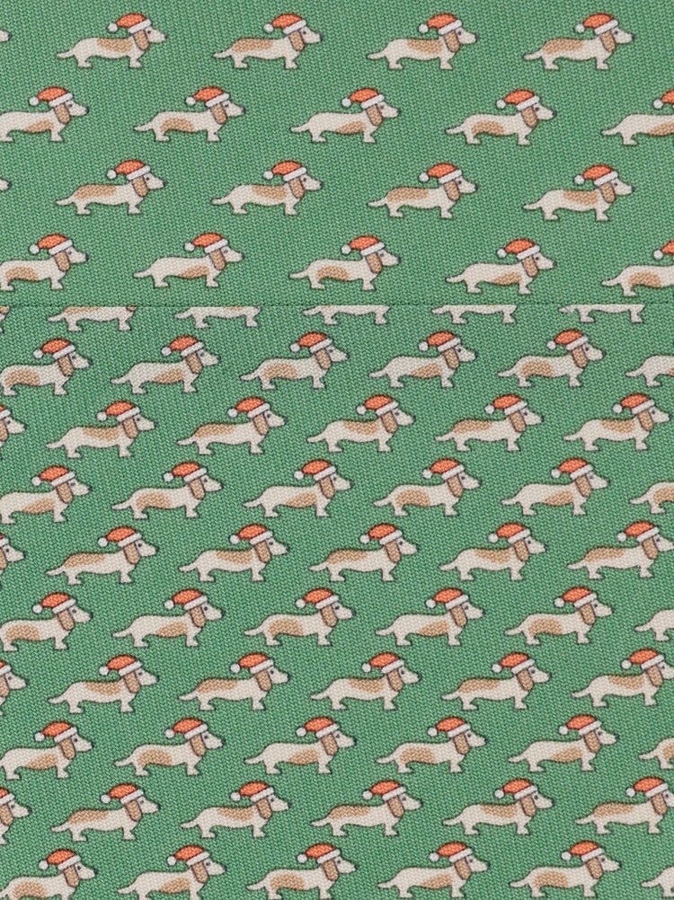 Dachshund print silk tie Gallery image 2