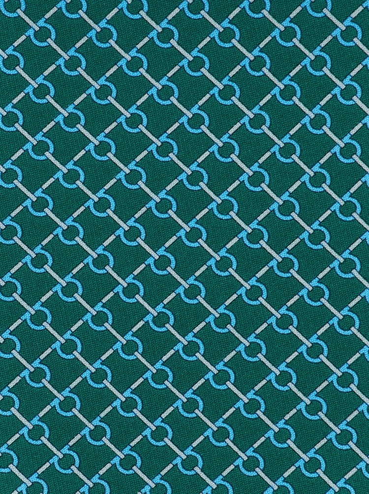 Square print silk tie Gallery image 2