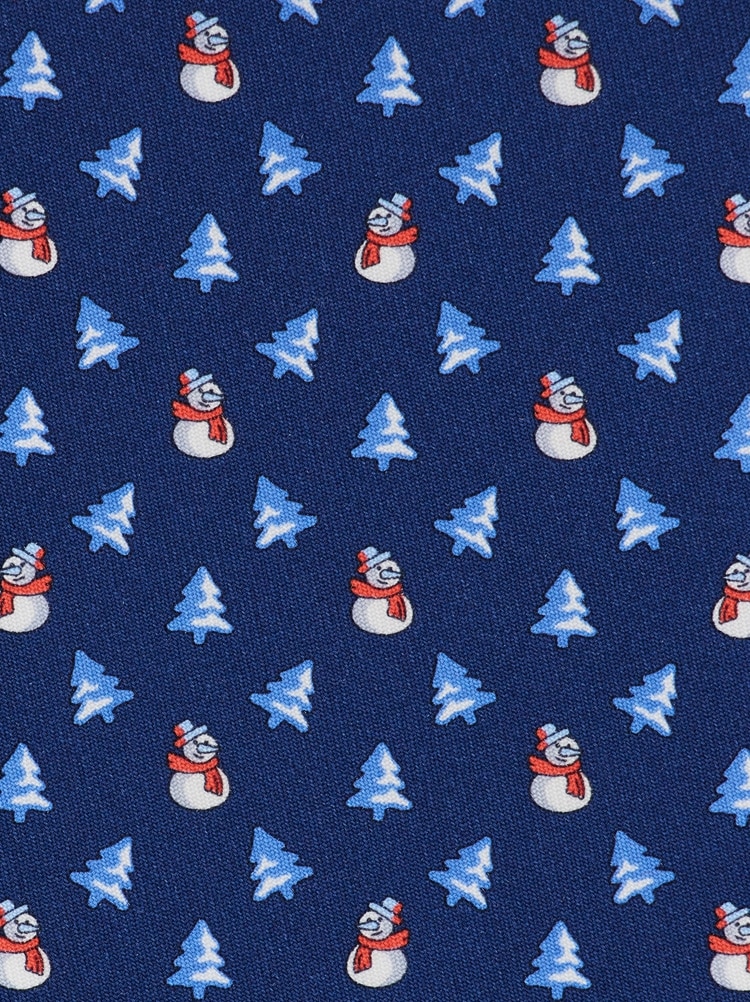 Christmas print silk tie Gallery image 2