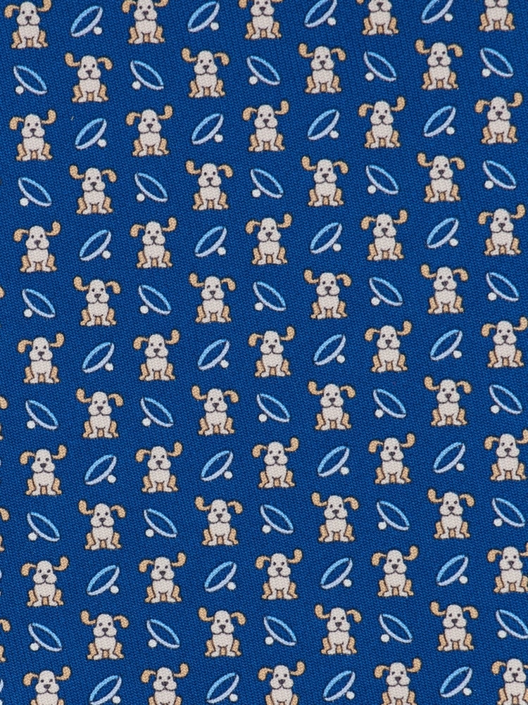 Fido print silk tie Gallery image 2