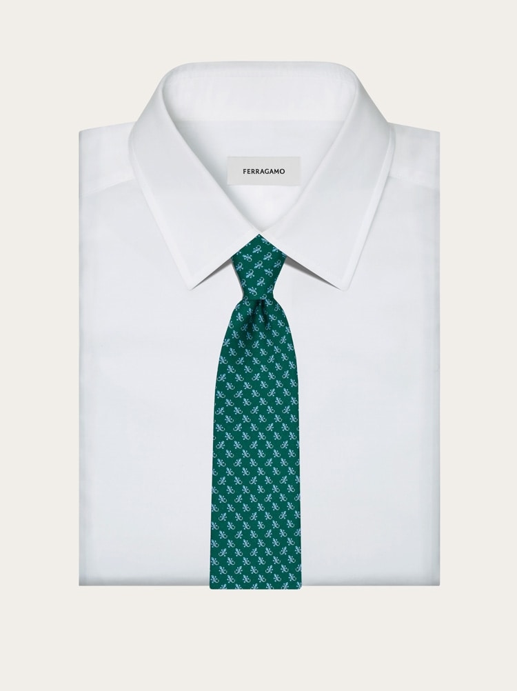 Corbata de seda estampado Salamanquesa Gallery image 4
