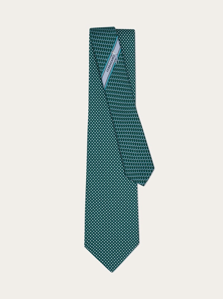 Golf print silk tie Gallery image 3