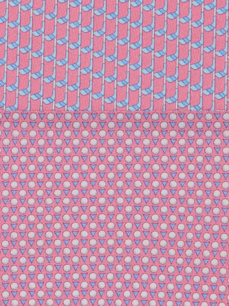 Golf print silk tie Gallery image 2
