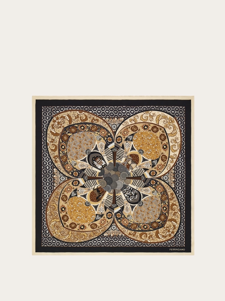 Foulard en soie imprimé Bijou ancien Gallery image 1