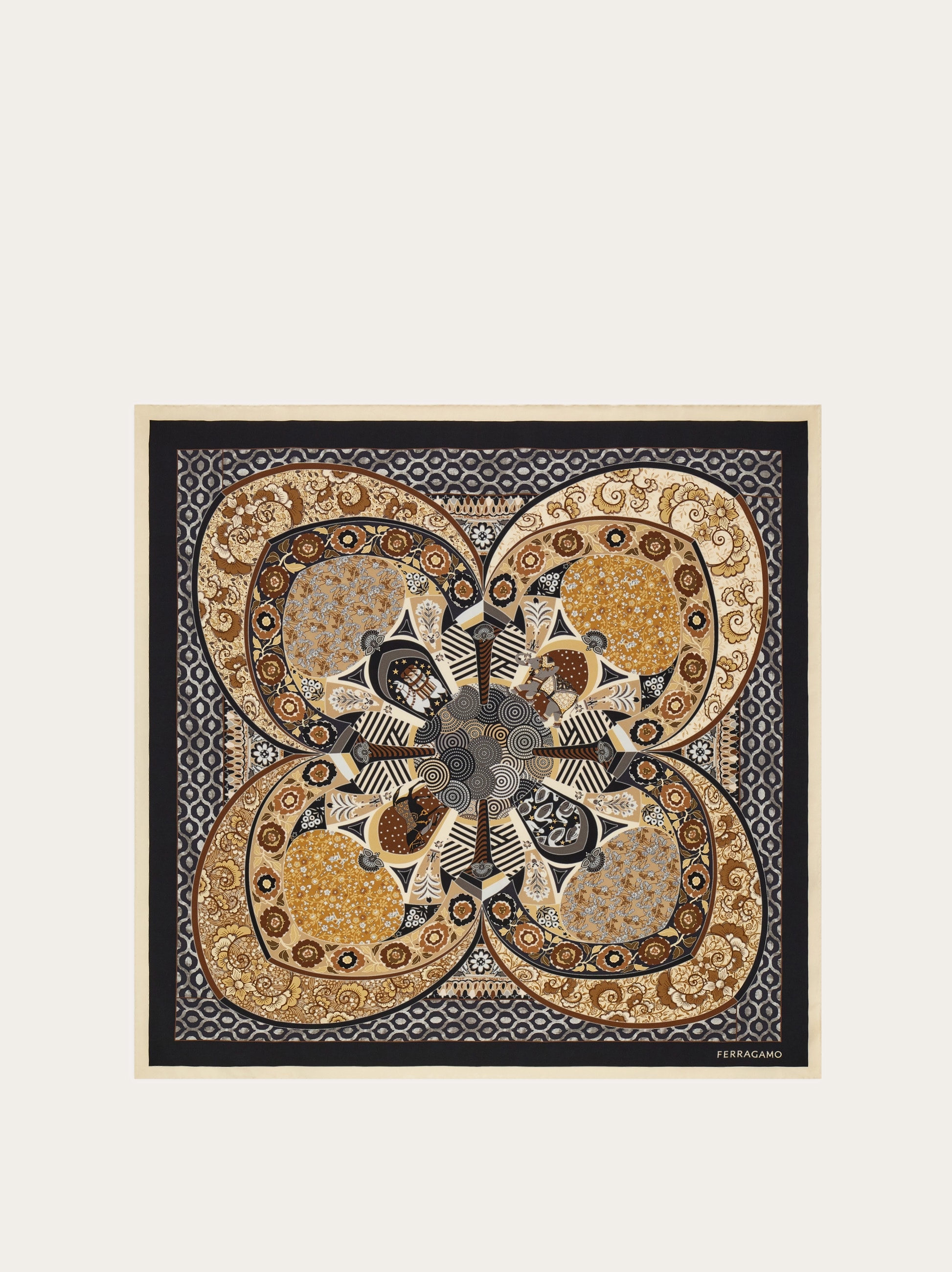 Monile print silk scarf - Women | Ferragamo