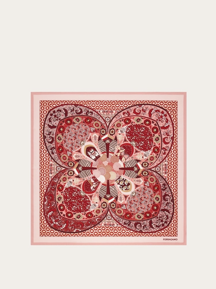 Foulard en soie imprimé Bijou ancien Gallery image 1