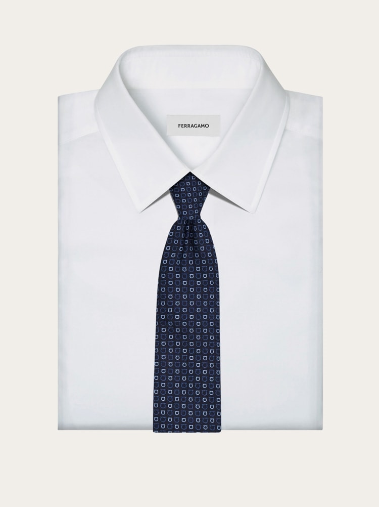 Gancini jacquard tie Gallery image 4