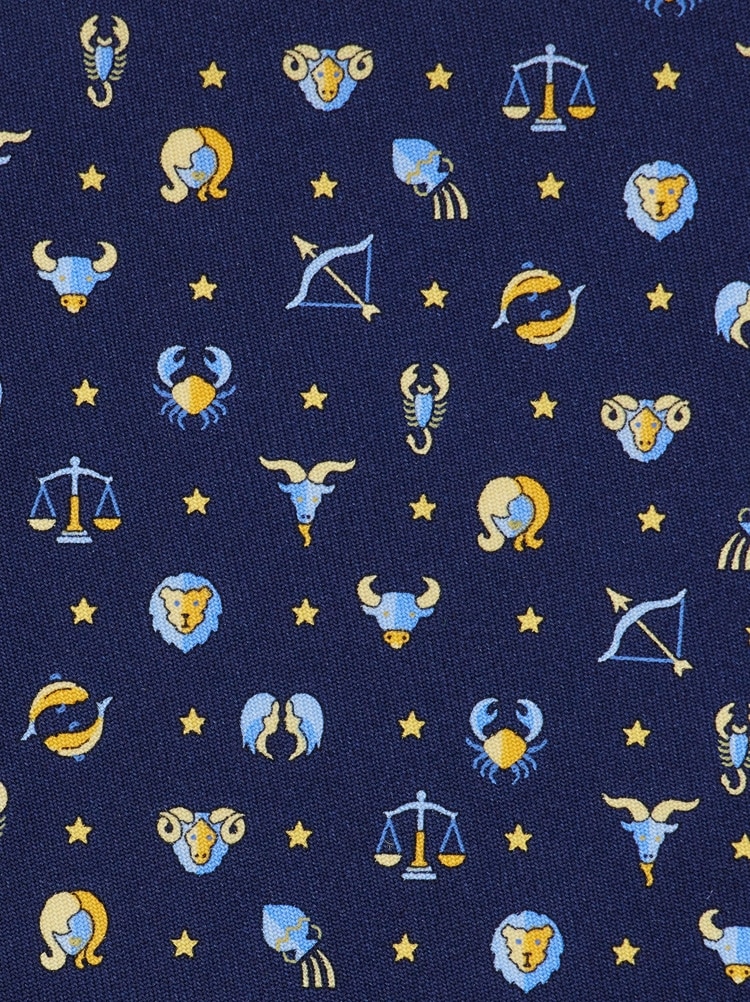 Cravate en soie imprimé Horoscope Gallery image 2