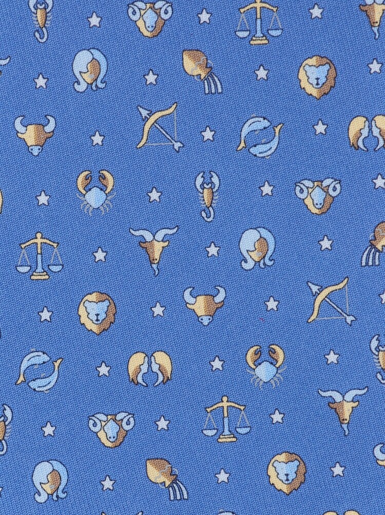 Cravate en soie imprimé Horoscope Gallery image 2