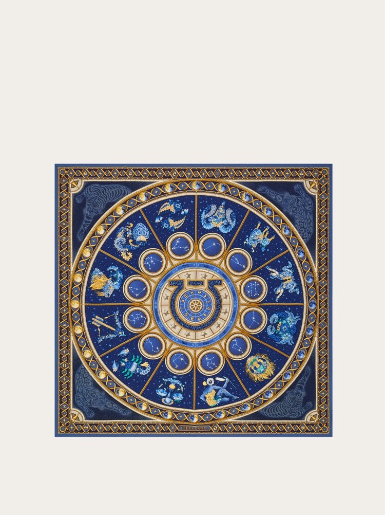 Foulard en soie imprimé Horoscope Gallery image 1