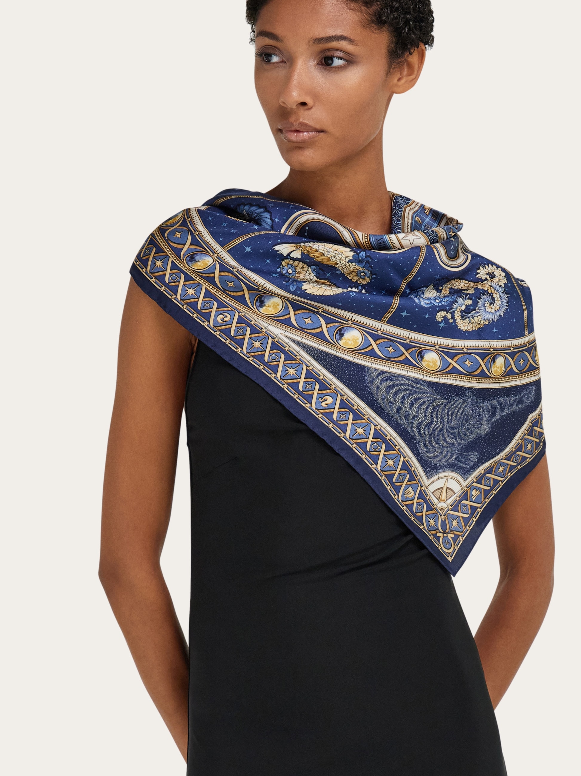 Horoscope print silk scarf - Women | Ferragamo
