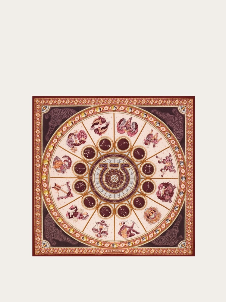 Foulard en soie imprimé Horoscope Gallery image 1