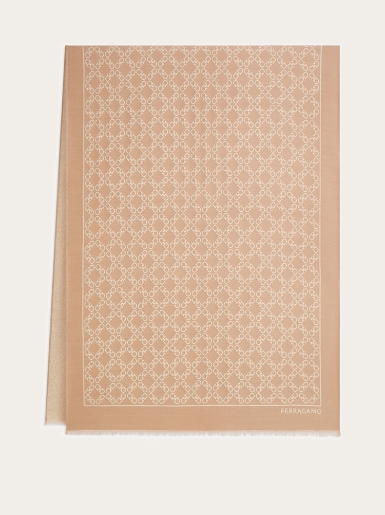 Gancini jacquard stole with lurex Gallery image 1