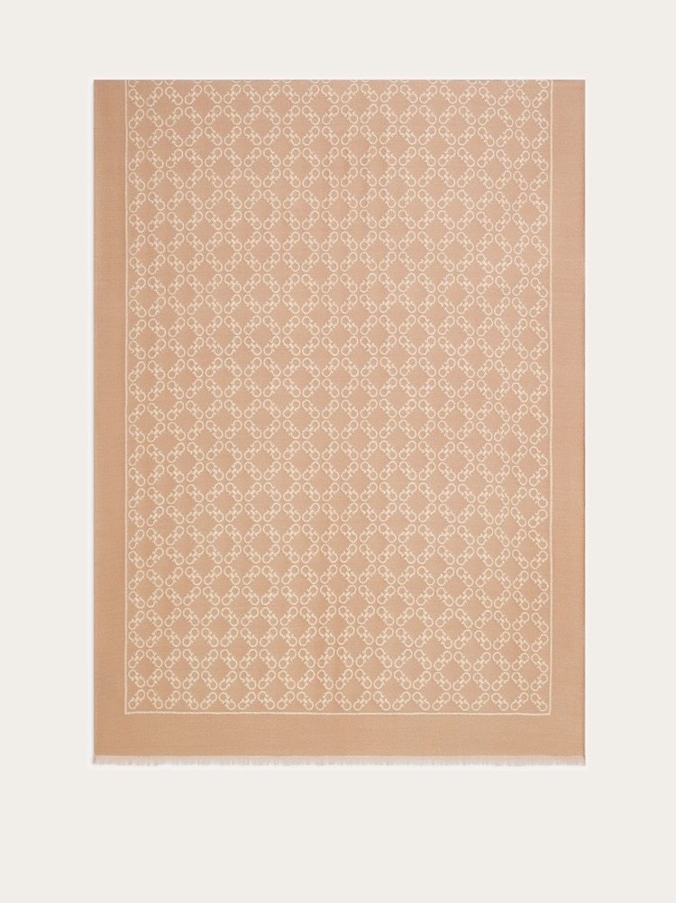 Gancini jacquard stole with lurex Gallery image 4