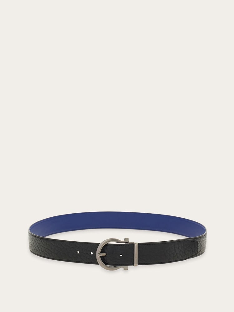Reversible and adjustable Gancini belt Gallery image 3