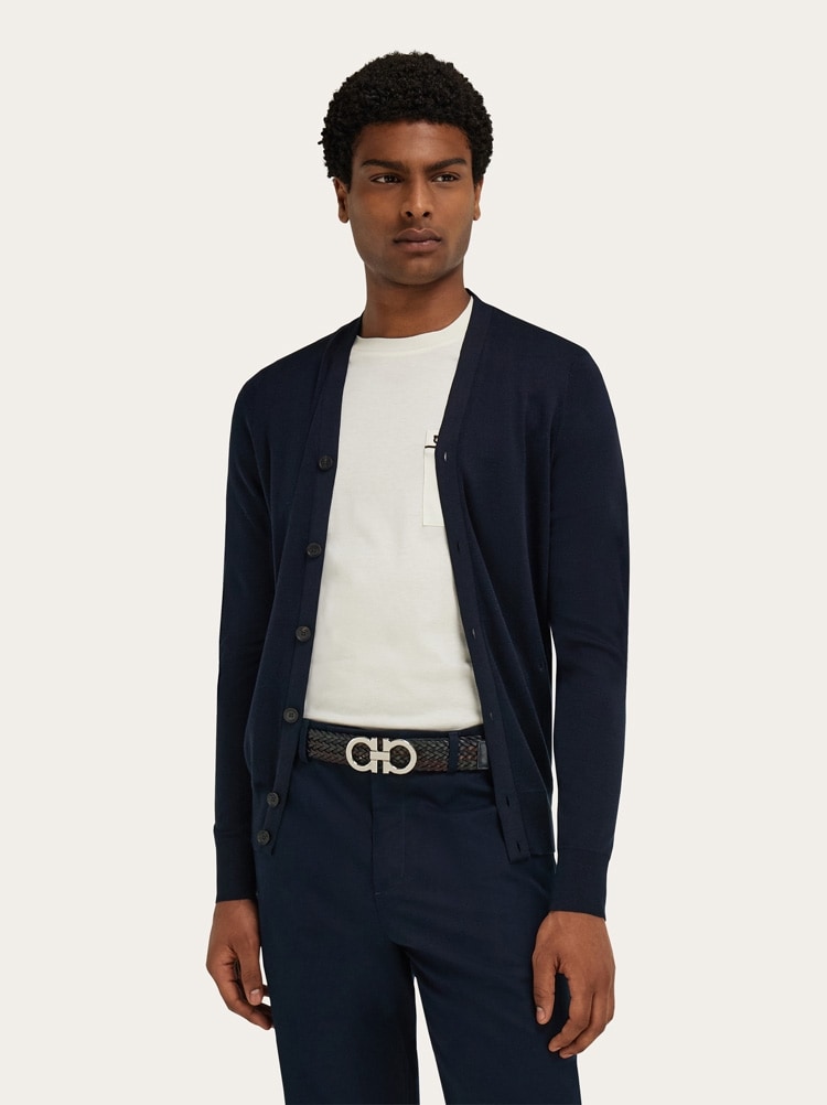 Reversible and adjustable Gancini belt Gallery image 4