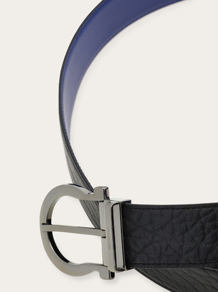 Reversible and adjustable Gancini belt Gallery image 5