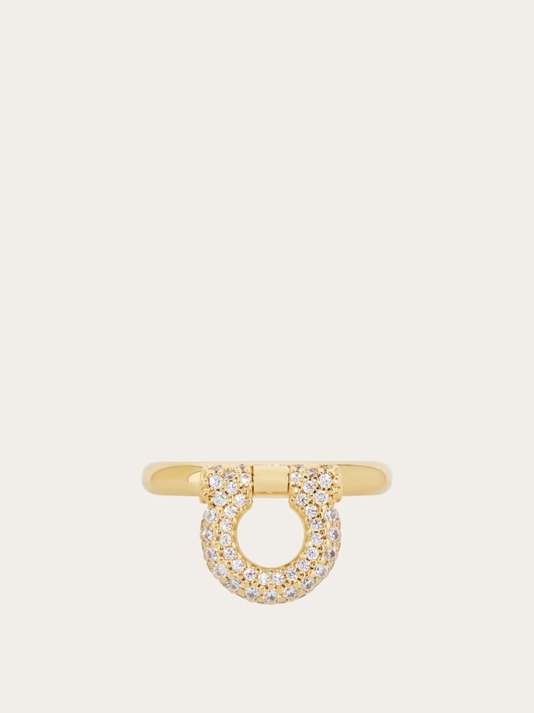 Gancini ring with crystals (56 mm) Gallery image 1