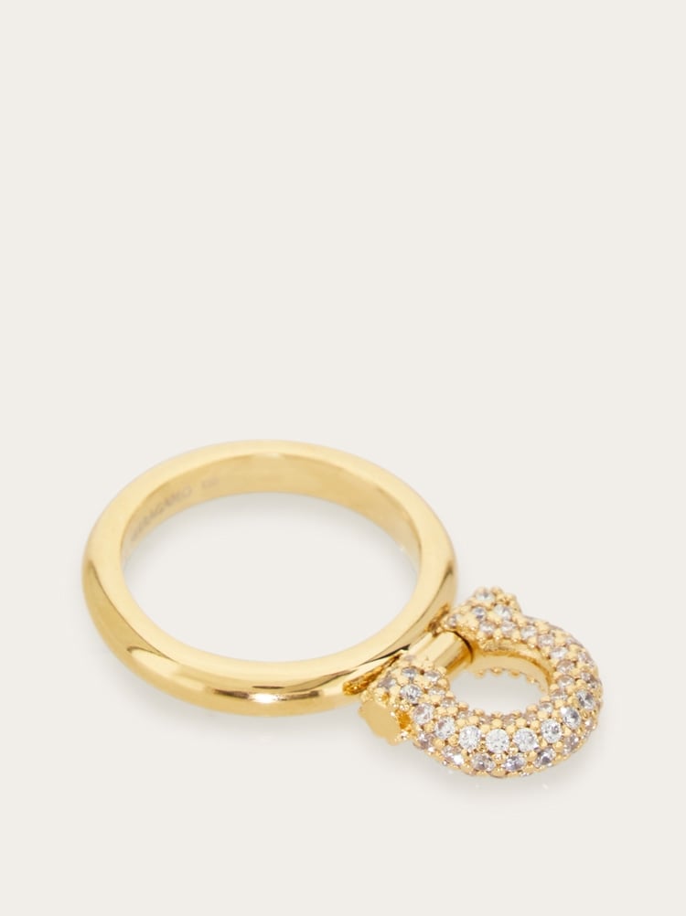 Gancini ring with crystals (56 mm) Gallery image 2