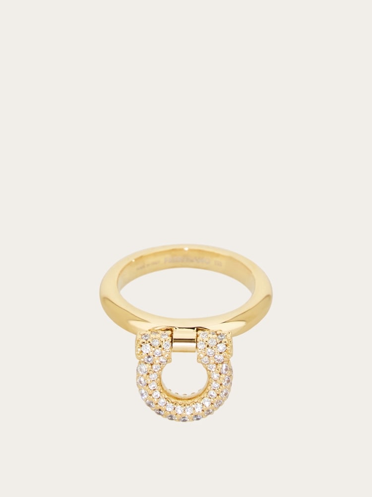 Gancini ring with crystals (56 mm) Gallery image 4