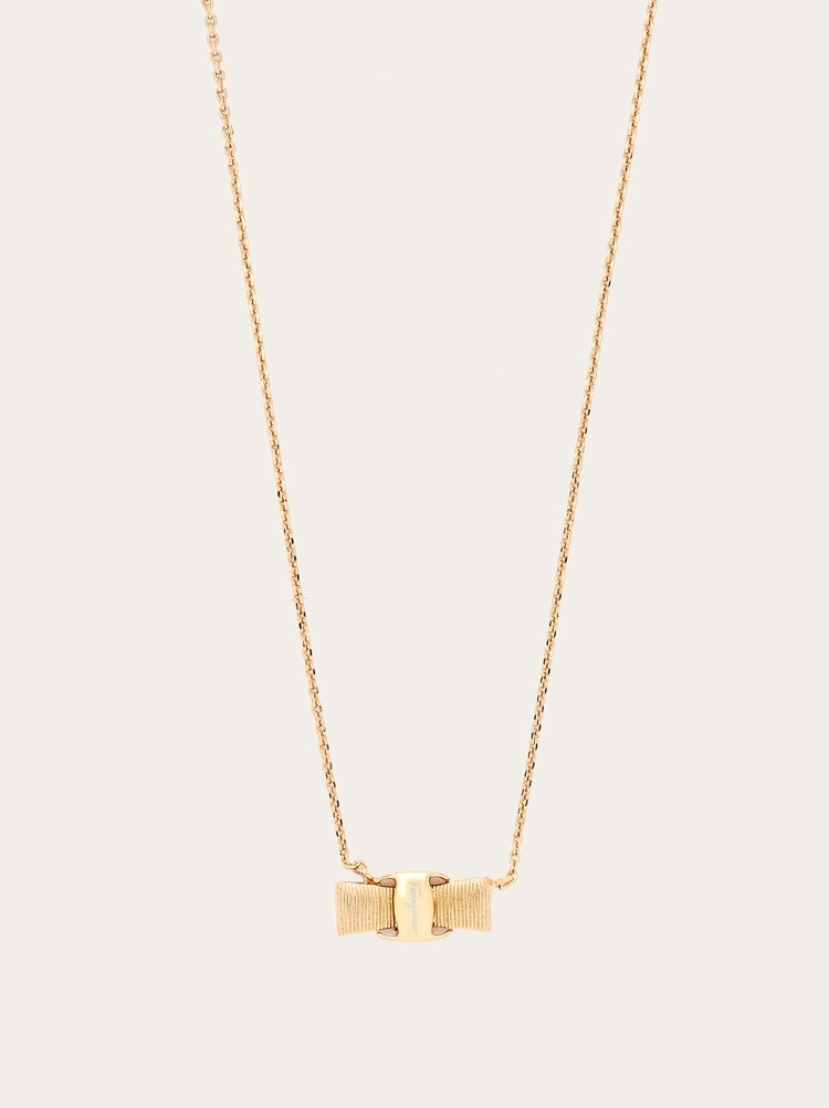 Salvatore Ferragamo｜JEWERLY (760547 998985) Vara bow pendant necklace - Women | Ferragamo